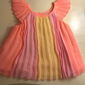 Pink and yellow ruffle dress